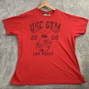 UFC Gym Shirt Mens XL Red Ultimate Fighting Championship Las Vegas 2008 MMA Tee